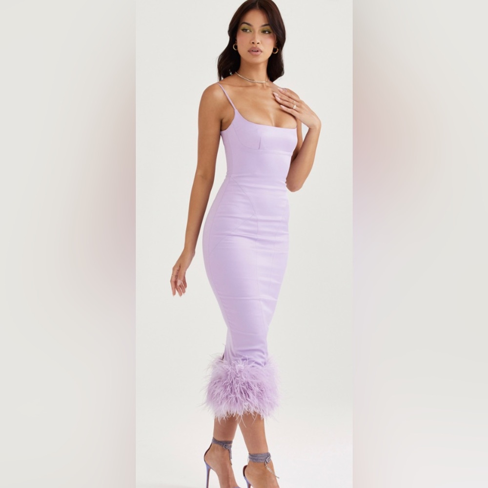 Helena Feather Trim House of CB Dress!